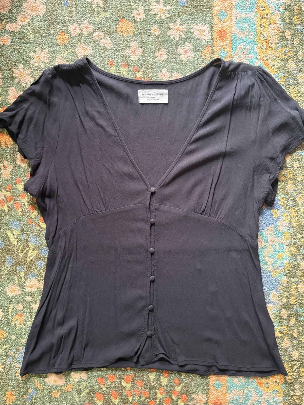 The Normal Brand black button down blouse